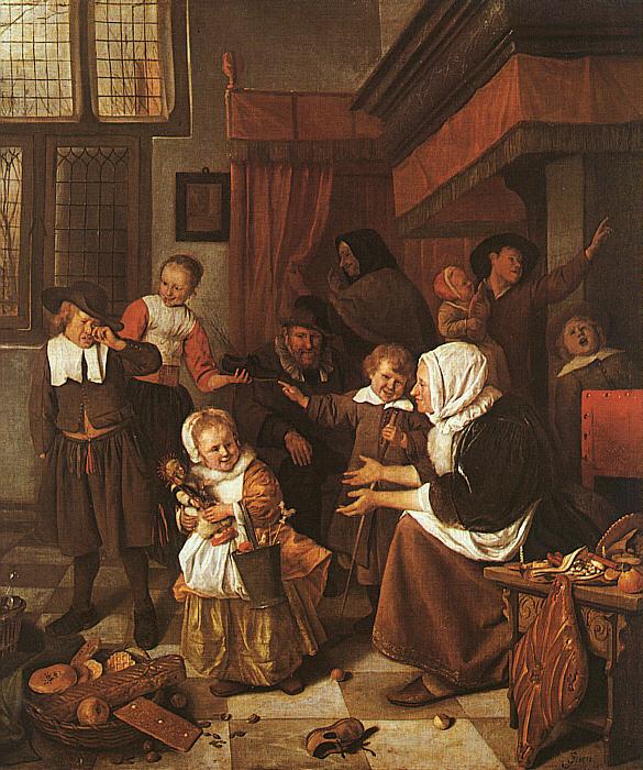 Jan Steen The Feast of St.Nicholas Germany oil painting art
